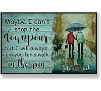 Maybe I Can'T Stop The Downpour Grandparent In Rain Old Couple Husband & Wife Poster For Home Cafe Bar Garage Metal Sign 8X12 Inches