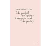Maybe i'm too late to be your first, but right now i'm preparing my self to be your last: Notebook perfect for journaling with high quality paper, perfect for drawing, painting and writing.