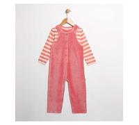 Maybe Junior All Over Print Cord Dungarees with Interlock Tee 5 - 6 Years