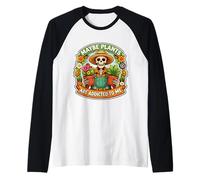 Maybe Plants are Addicted to Me Funny Gardener Skeleton Joke Raglan Baseball Tee