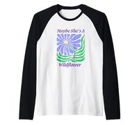 Maybe She's A Wild Flower Raglan Baseball Tee
