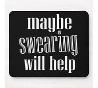Maybe Swearing Will Help Mouse Pad Fight Fist Mouse Mat for Laptop Computer Non-Slip Rubber Base Black (9.4"x7.9") Color:Maybe Swearing Will Help