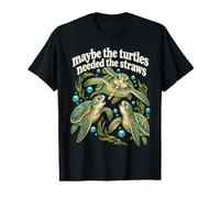 Maybe The Turtles Needed The Straws Marine Life Ocean Turtle Value Graphic T-Shirt
