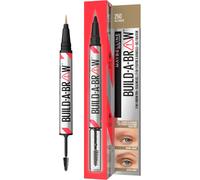 New York, Build A Brow: 2 in 1 Brow Pen + Sealing Gel, Real-looking, Fuller Brows, Waterproof, Sweat- & Smudge-resistant, 24H Wear, Vegan Formula,