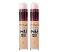Maybelline DOUBLE Concealer Instant Anti Age Eraser Eye Concealer, Dark Circles And Blemish Concealer, Ultra Blendable Formula 01 Light