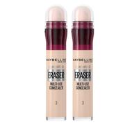 Maybelline DOUBLE Concealer Instant Anti Age Eraser Eye Concealer, Dark Circles And Blemish Concealer, Ultra Blendable Formula 03 Fair