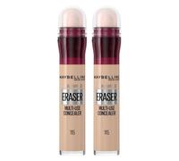 Maybelline DOUBLE Concealer Instant Anti Age Eraser Eye Concealer, Dark Circles And Blemish Concealer, Ultra Blendable Formula 115 Warm Light
