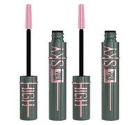 Maybelline DOUBLE Green Mascara, Lash Sensational Sky High Volumizing & Thickening, Eyelash Lengthening, Flake-Free Formula, Washable Coloured Mascara, Full Volume Mascara, Colour: Green Altitude