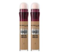 Maybelline DOUBLE Instant Anti Age Eraser Eye Concealer, Dark Circles And Blemish Concealer, Ultra Blendable Formula, 02 Nude