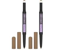 Maybelline Express Brow Duo Eyebrow Filling, Natural Looking 2-In-1 Pencil Pen + Filling Powder Dark Blonde (Pack of 2)