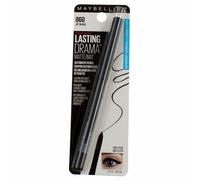 Maybelline Eyestudio Lasting Drama Waterproof Matte Gel Pencil Black Eyeliner Makeup Jet Black 2 Count