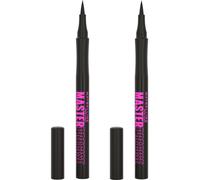 Maybelline Eyestudio Master Precise All Day Waterproof Liquid Eyeliner Makeup Black 2 Count (Packaging May Vary)