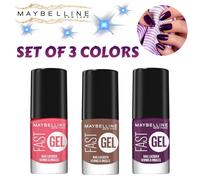 Maybelline Fast Gel Nail Polish - 3 Pack - Gel Effect Set, 3 Colors Bundle