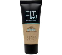 Maybelline Fit Me Foundation, Lightweight Medium Coverage, Blendable With a Matte and Poreless Natural Finish, For Normal to Oily Skin, Shade: 312 Golden, 30ml