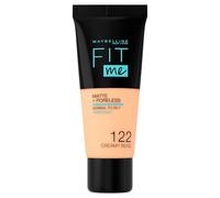 Maybelline Fit Me Foundation, Matte & Poreless, Full Coverage Blendable Normal to Oily Skin, 122 Creamy Beige 30ml