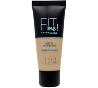 Maybelline Fit Me Foundation, Medium Coverage, Blendable With a Matte and Poreless Finish, For Normal to Oily Skin, Shade: 124 Soft Sand, 30ml