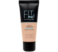 Maybelline Fit Me Foundation, Medium Coverage, Blendable With a Matte and Poreless Finish, For Normal to Oily Skin, Shade: 230 Natural Buff, 30ml