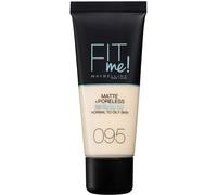 Maybelline Fit Me Foundation, Medium Coverage, Blendable With a Matte and Poreless Finish, For Normal to Oily Skin, Shade: 095 Fair Porcelain, 30ml