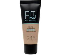 Maybelline Fit Me Foundation, Medium Coverage, Blendable With a Matte and Poreless Finish, For Normal to Oily Skin, Shade: 245 Classic Beige, 30ml