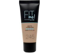 Maybelline Fit Me Foundation, Medium Coverage, Blendable With a Matte and Poreless Finish, For Normal to Oily Skin, Shade: 245 Classic Beige, 30ml