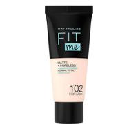 Maybelline Foundation Fit Me Matte Poreless Lightweight 102 Fair Ivory 30ml | Medium Coverage, Blendable, Natural Finish, For Normal To Oily Skin, Liquid Foundation, 30ml