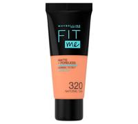 Maybelline Fit Me Matte & Poreless Foundation 320 Natural Tan 30ml | Makeup Foundation That Adapts to Your Tone, Matte Finish & Finish, Fit Me!, 320 Natural Tan