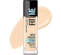 Maybelline Fit Me Matte + Poreless Liquid Foundation Makeup, Natural Beige, 1 fl. oz. Oil-Free Foundation