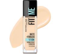 Maybelline Fit Me Matte + Poreless Liquid Foundation Makeup, Natural Beige, 1 fl. oz. Oil-Free Foundation