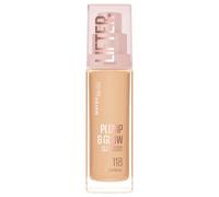 Maybelline Foundation Lifter Plump & Glow, SPF20, Buildable Coverage, 118 | With SPF20, All Day Wear, Buildable and Radiant Coverage, Brighter Skin Overtime, Plump & Glow Foundation