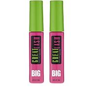 Maybelline Great Lash Big Mascara Blackest, Black, 10 ml, Pack Of 2