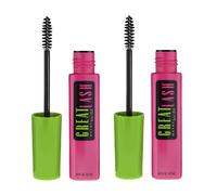 Maybelline Great Lash Washable Mascara Makeup Volumizing Lash-Doubling Formula That Conditions As It Thickens Very Black 2 Count