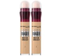Maybelline Instant Anti-Age Eraser Eye Concealer for Face, Dark Circles, Blemish & Fine Lines Concealer, Full Coverage, Dermatologist Tested, Suitable for Sensitive Skin, Shade: 07 Sand (Pack of 2)