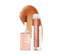 Maybelline Lifter Gloss Bronzed Lip Gloss, Lasting Hydration Formula With Hyaluronic Acid, Non Sticky, 018 Bronze