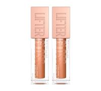Maybelline Lifter Gloss Bronzed Lip Gloss, Lasting Hydration Formula With Hyaluronic Acid, Non Sticky, 019 Gold