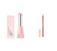 Maybelline Lip Balm and Lip Liner, Lifter Glaze Melting Balm and Lifter Liner with Hyaluronic Acid, for Hydrated and Smoother Lips, Shade Pink Drip and Line Leader, Makeup Bundle