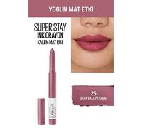Maybelline lipstick Superstay Matte Ink Crayon, longlasting With Precision Applicator, 25 Stay Exceptional, 1.5 g, Pack Of 1