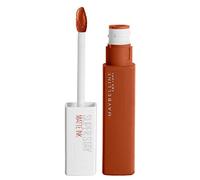 Maybelline Lipstick, Superstay Velvety Matte Ink Liquid Lipstick, Up to 16H Non Transferable, Vibrant Longlasting Finish, Non Drying, Shade: Globetrotter, 5ml