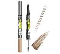Maybelline New York Brow Inserts, 2-in-1 Eyebrow Pencil Pen and Fiber Gel, 0.015MM Triple Tip for 100 Hair-Like Strokes in 30 Seconds, 36-Hour Wear, Smudge-Proof, Shade: Blonde 1