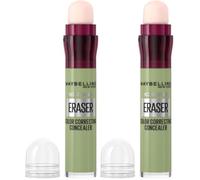 Maybelline New York Eraser Eye, Colour Correcting Concealer, Counteracts Redness, for a Natural Soft-Focus Finish, Dermatologist Tested & Suitable for Sensitive Skin, (151, Green) (Pack of 2)