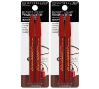 Maybelline New York Expert Wear Twin Brow & Eye Pencils Makeup, Dark Brown, , 2 Count (Pack of 2)