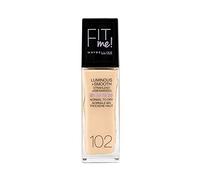 Maybelline New York Fit Me! Make-Up, Foundation with SPF18, For Flawless Skin, All Skin Types, No. 102 Fair Ivory, 30 ml