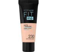 MAYBELLINE New York Fit Me, Matte and Poreless, Fluid Foundation for Normal to Oily Skin, Colour 230 Sand Beige, 30 ml (Pack of 1)