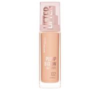 Maybelline New York Foundation, Lifter Plump & Glow Foundation, All Day Wear, Buildable and Radiant Coverage, Plump and Brighter Skin Overtime, Shade: 102
