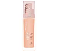 Maybelline New York Foundation, Lifter Plump & Glow Foundation, All Day Wear, Buildable and Radiant Coverage, Plump and Brighter Skin Overtime, Shade: 116