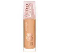 Maybelline New York Foundation with SPF20, Lifter Plump & Glow Foundation, All Day Wear, Buildable and Radiant Coverage, Plump and Brighter Skin Overtime, Shade: 123