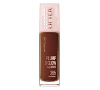Maybelline New York Foundation, Lifter Plump & Glow Foundation, All Day Wear, Buildable and Radiant Coverage, Plump and Brighter Skin Overtime, Shade: 385