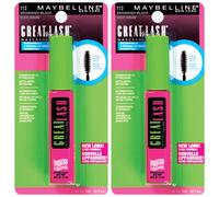 Maybelline New York Great Lash Waterproof Mascara Makeup Brownish Black 2 Count