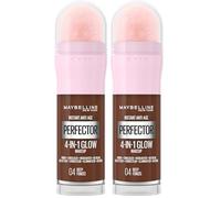 Maybelline New York Instant Anti Age Rewind Perfector, 4-In-1 Glow Primer, Concealer, Highlighter, Self-Adjusting Shades, Evens Skin Tone with a Glow Finish, Shade: 04 Deep (Pack of 2)