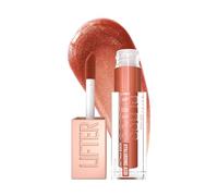 Maybelline Lifter Gloss Bronzed Lip Gloss, Lasting Hydration Formula With Hyaluronic Acid, Non Sticky, 017, Copper