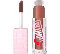 Maybelline New York, Lifter Plump Lip Gloss, Lasting Plump, Heated Formula with Hyaluronic Acid and Chilli Pepper, XL Wand, Vegan Formula, Shade: 007 Cocoa Zing